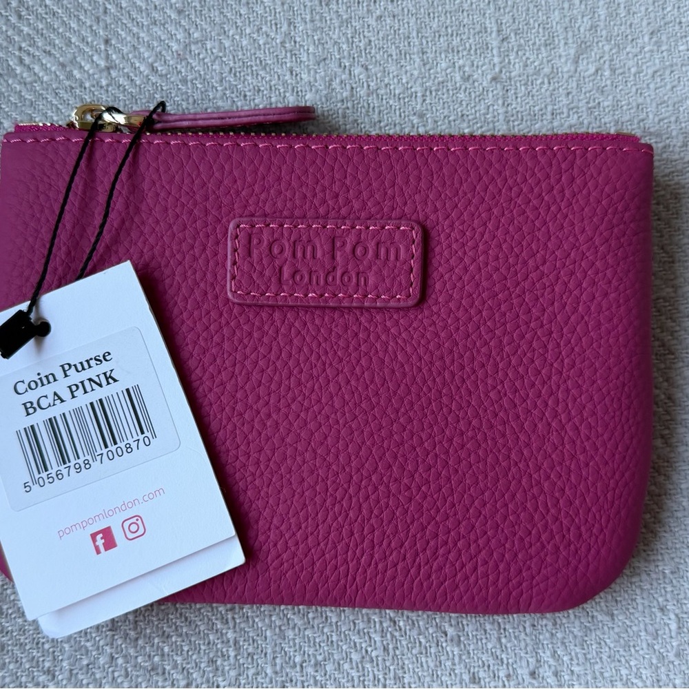 Pom Pom London Fuchsia Key & Card Holder